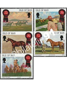 ILE DE MAN - n° 966 à 970 - Courses de chevaux. Derby. Tableaux
