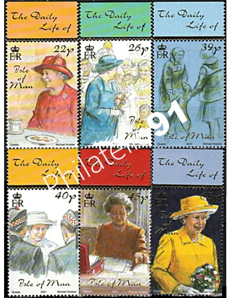 ILE DE MAN - n° 982 à 987 - S.M. la Reine Elizabeth II