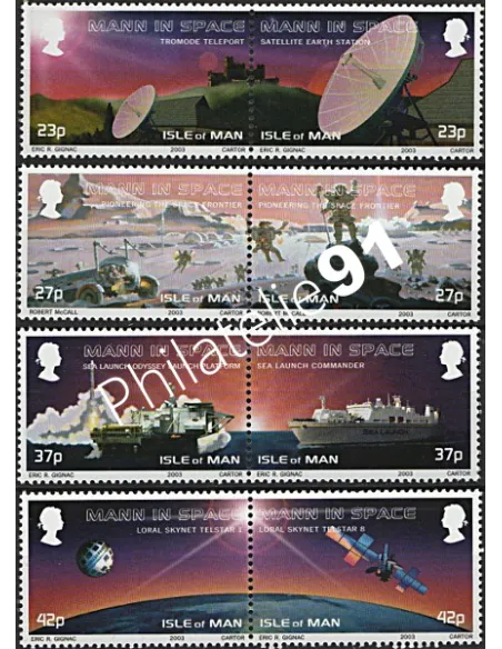 ILE DE MAN - n° 1059 à 1966 - Industries spatiales de l'Ile de Man