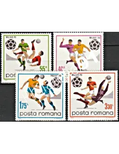 Timbres de Roumanie n°2539 à 2542 - FOOTBALL