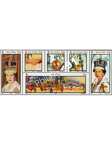 ILE DE MAN - n° 1074 à 1079 - 50 ans du couronnement de Elizabeth II
