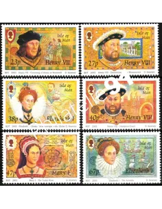 ILE DE MAN n° 1097 à 1102, Maison des Tudors, timbres europe