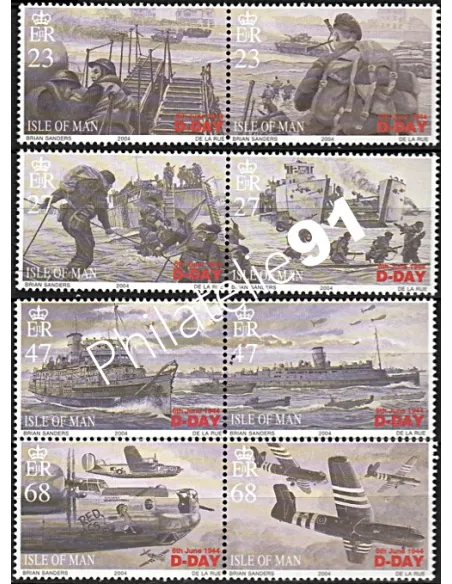 ILE DE MAN - n° 1143 à 1150 - Débarquement en Normandie. Opération Overlord