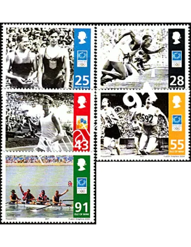 ILE DE MAN - n° 1167 à 1971 - Médaillés célèbres des J.O. d'été à Athènes