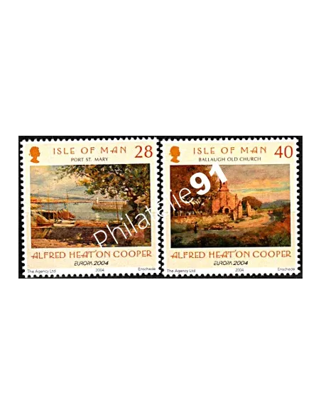 ILE DE MAN - n° 1193 - 1194 - EUROPA 2004 - Les vacances. Art