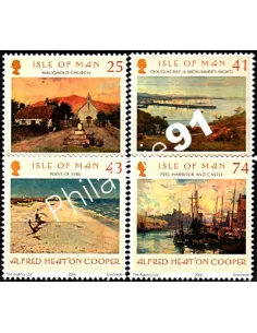 ILE DE MAN - n° 1195 à 1198 - Art. Aquarelles du peintre Alfred Heaton Cooper