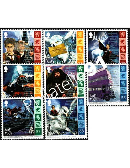 ILE DE MAN - n° 1204 à 1211 - Cinéma. Harry Potter, timbres d'Europe