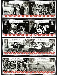 ILE DE MAN - n° 1222 à 1229 - 60e anniversaire de la fin de la 2ème guerre mondiale