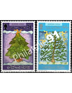 Timbre d'ILE DE MAN n° 1358 à 1359, Noël, collection timbres Europa