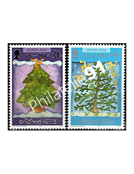 Timbre d'ILE DE MAN n° 1358 à 1359, Noël, collection timbres Europa
