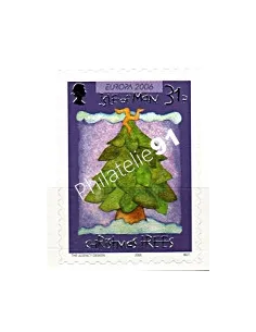 Timbre d'ILE DE MAN n° 1361 - Europa 2006. Noël. Sapin décoré. autoadhésif