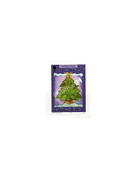 Timbre d'ILE DE MAN n° 1361 - Europa 2006. Noël. Sapin décoré. autoadhésif