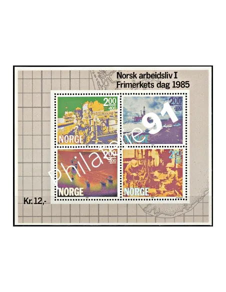Timbres de Norvège - BF n° 5 - Journée du timbre