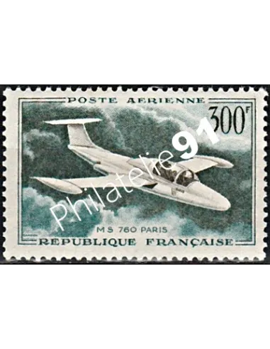 Timbre de France n° 34 - Poste Aérienne - avion M.S. 760 Paris