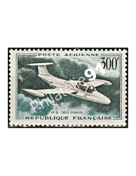 Timbre de France n° 34 - Poste Aérienne - avion M.S. 760 Paris