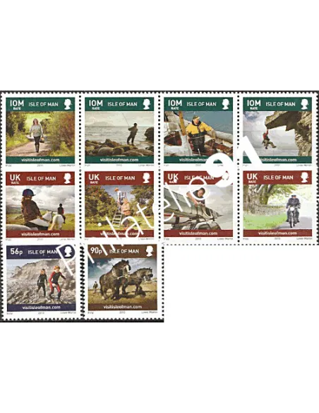 Timbre d'ILE DE MAN n° 1602 - 1611 - Tourisme à l'île de Man