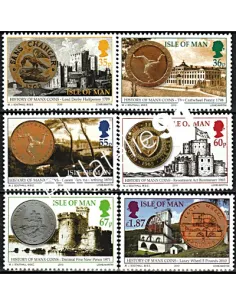 Timbre d'ILE DE MAN n° 1650 à 1655 - Numismatique. Pièces de monnaie historiques