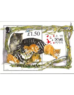 Timbres d'ILE DE MAN - BF n° 28. Chats mannois. Capex 96