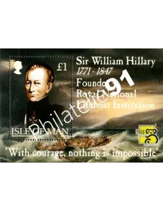 Timbres d'ILE DE MAN - BF n° 37. Sir William Hillary