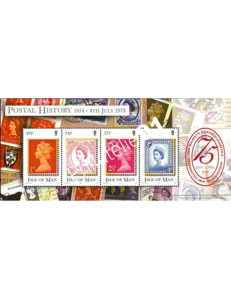 Timbres d'ILE DE MAN - BF n° 46. Histoire postale. S.M. la Reine Elizabeth II - Collection timbres europe
