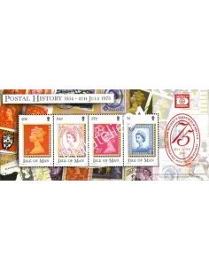 Timbres d'ILE DE MAN - BF n° 46. Histoire postale. S.M. la Reine Elizabeth II