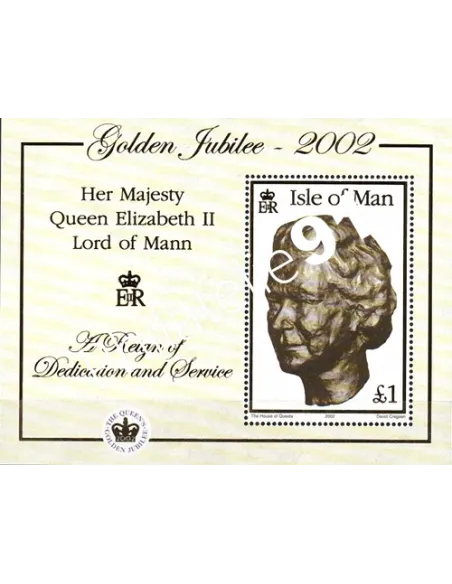 Timbres d'ILE DE MAN - BF n° 48. Cinquantenaire de l'accession au trône de SM la Reine Elizabeth II