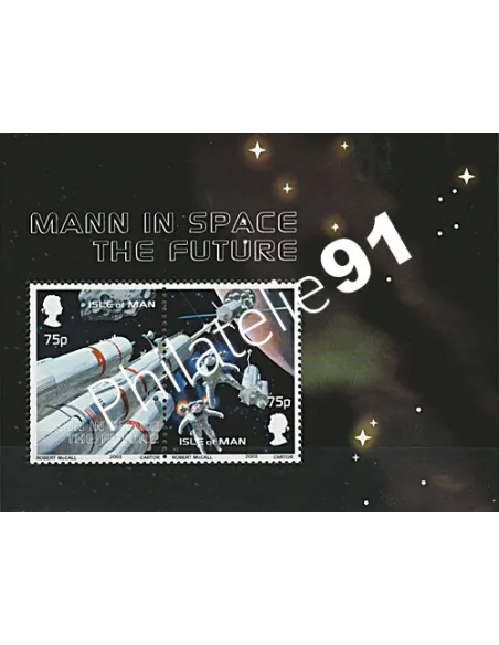 Timbres d'ILE DE MAN - BF n° 51. Industries spatiales de l'île de Man