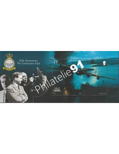 Timbres d'ILE DE MAN - BF n° 52. Histoire de l'aviation. Raid Dambusters