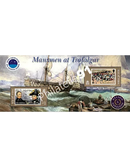 Timbres d'ILE DE MAN - BF n° 58. Bicentenaire de la bataille de Trafalgar.