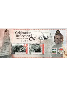 Timbres d'ILE DE MAN - BF n° 59. 60e anniversaire de la fin de la 2e Guerre mondiale