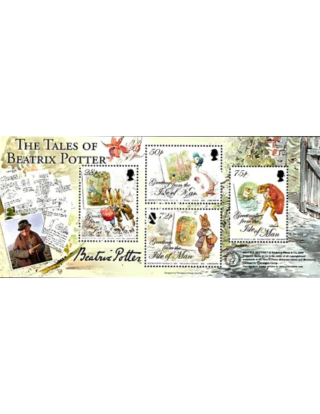 Timbres d'ILE DE MAN - BF n° 64 - Littérature. Les contes de Beatrix Potter