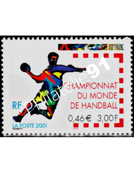 Timbre de France n° 3367 - Championnat du monde de Handball