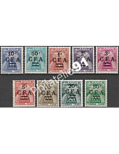 Réunion Timbres Taxe  n° 36 à 44, timbres des colonies françaises