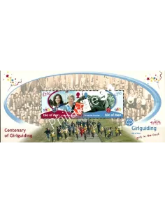 Timbres d'ILE DE MAN - BF n° 79. Scoutisme. Centenaire des Guides