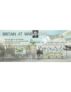 Timbres d'ILE DE MAN - BF n° 80. 70e anniversaire de la bataille d'Angleterre