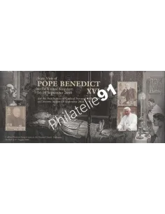 Timbres d'ILE DE MAN - BF n° 83. Pape Benoît XVI
