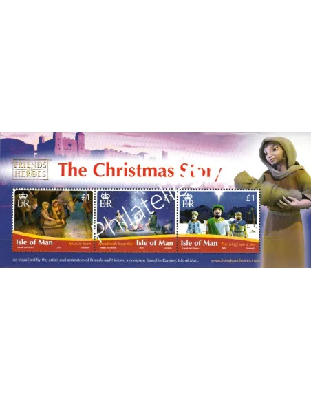 Timbres d'ILE DE MAN - BF n° 84. Noël. Histoire de la Nativité