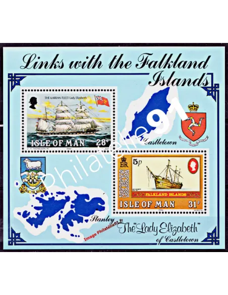 ILE DE MAN - BF n°    7 ** - Liens avec les îles Falkland