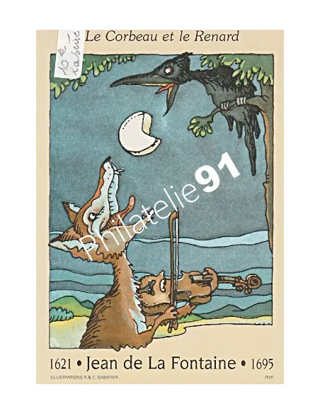 Entier Postal - Fables de La Fontaine.entier postal de France
