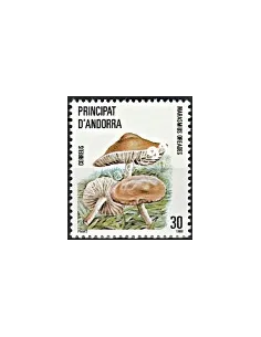 Timbres d'Andorre Espagnol n° 177 - Champignon - Timbres à Théme.
