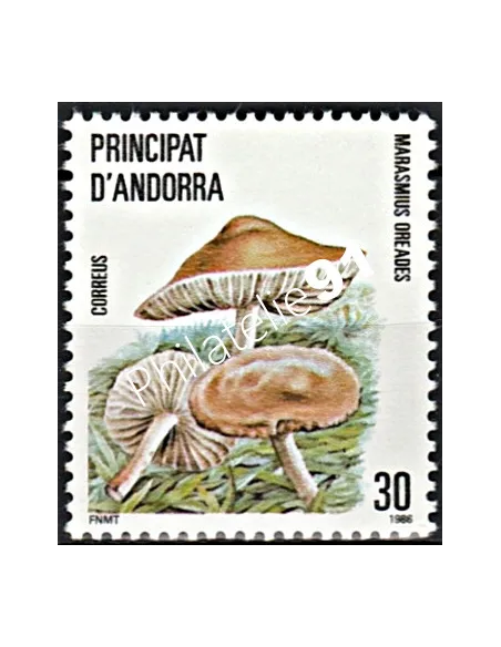 Timbres d'Andorre Espagnol n° 177 - Champignon - Timbres à Théme.