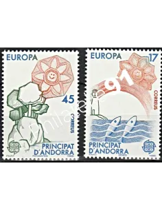 Timbres d'Andorre Espagnol n° 178 à 179 - Timbres Europa.