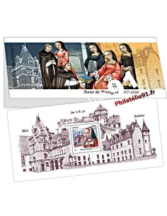 Bloc souvenir n° 91, Anne de Bretagne 1477-1514, timbres de France