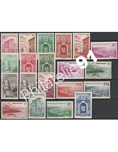 Timbres n°  169 à 183 - Vues de la principauté- Timbre monaco