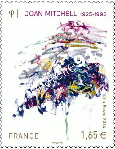 n° 4849 - Timbre Joan Mitchell 1925-1992 - collection timbres France