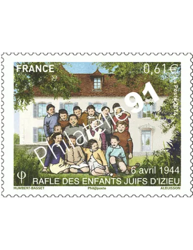 n° 4852 - Rafle des enfants juifs d'Izieu - collection timbres France