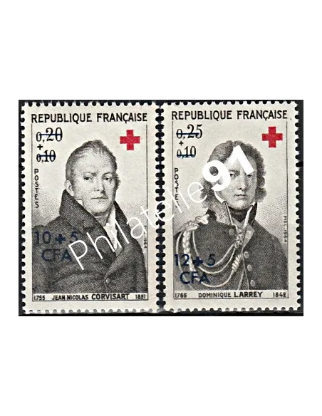 Timbres CFA n° 362 à 363 ** Croix-Rouge - Timbres de Reunion