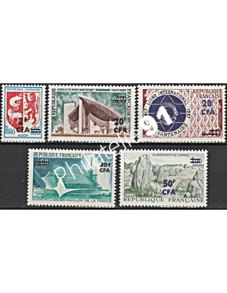 Timbres CFA n° 373 à 377 ** - Timbres de Reunion