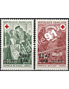 Timbres CFA n° 391 à 392 ** Croix-Rouge - Timbres de Reunion