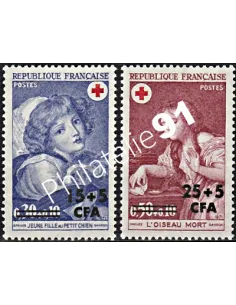 Timbres CFA n° 404 à 405 **  Croix-Rouge - Timbres de Reunion